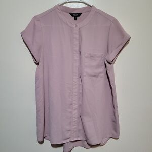 Simply Vera Vera Wang Light Purple Button-Down Shirt